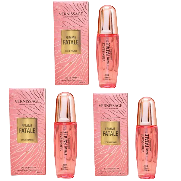 PERFUME FEMME FATALE POUR FEMME 30MLVERNISSAGE - KIT C/ 03 UNID