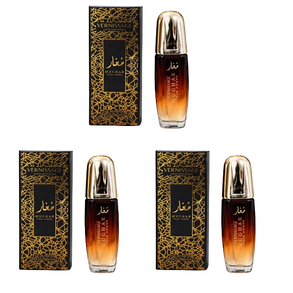 Perfume Mughar Pour Homme 30ml Vernissage - Kit C/ 03 Unid