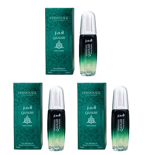 Perfume Qamar Pour Femme 30ml Vernissage - Kit C/ 03 Unid