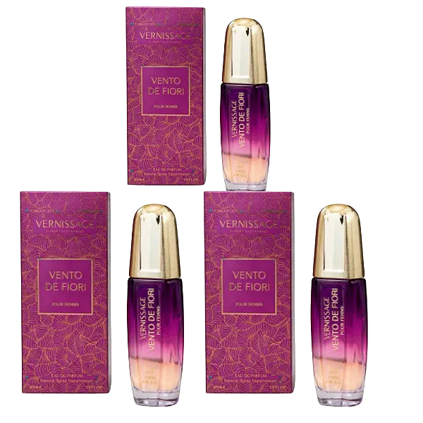Perfume Vento De Fiori Pour Femme 30ml Vernissage - Kit C/ 03 Unid
