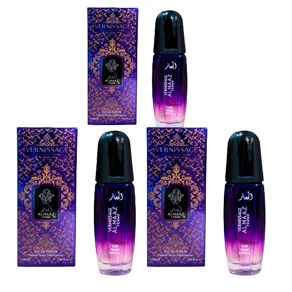 PERFUME AL MAAZ POUR FEMME 30ML VERNISSAGE - KIT C/ 03 UNID