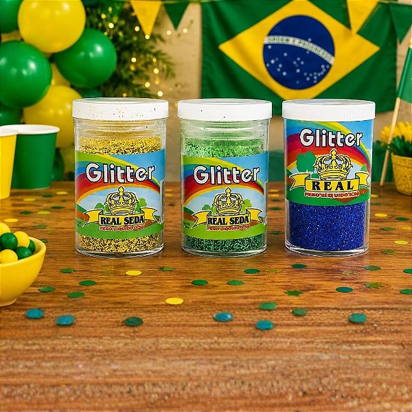 Glitter 3 Cores Copa - Kit C/ 03 Unid