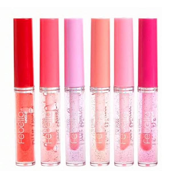 Lip Gloss Princess Febella LG40528 - Kit c/ 06 unid