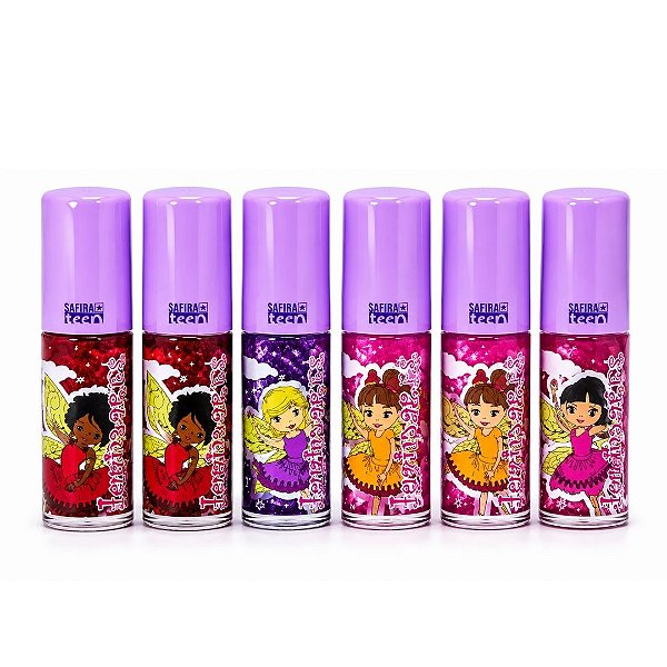 Brilho Labial Fadarinas Linha Teen Safira - Kit c/ 06 unid
