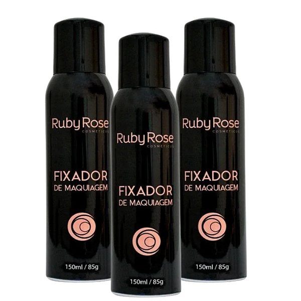 Fixador de Maquiagem Ruby Rose HB-312 - Kit c/ 03 unid