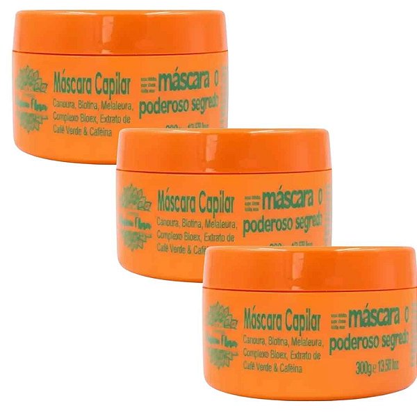 Máscara Capilar Poderoso Segredo Divina Flora 300g - Kit c/ 03 unid