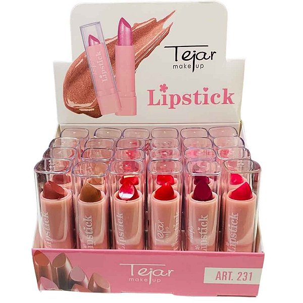 Batom Lip Stick Tejar Makeup 231 Box c/ 24unid