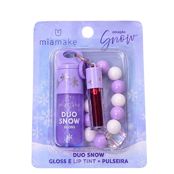 Duo Snow Gloss e Lip Tint + Pulseira Mia Make 634