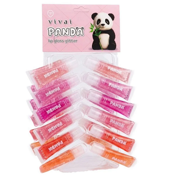 Lip Gloss Glitter Panda Vivai 3427.1.1- Pcte c/ 24unid