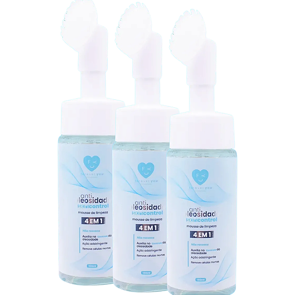 Sabonete Mousse Antioleosidade Forever You - Kit c/03 unid