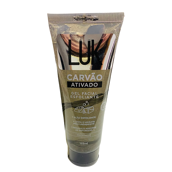 Gel Facial Esfoliante Carvão Ativado Luk