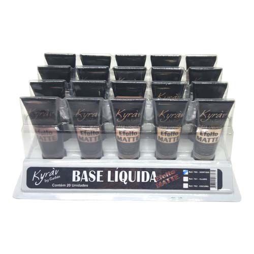 Base Liquida Efeito Matte Cores Mistas Kyrav 760 - Box c/ 20 unid