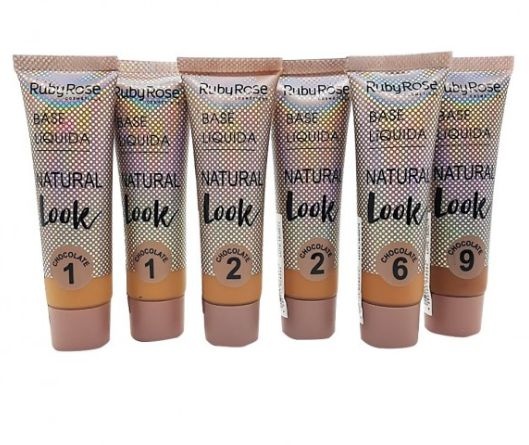 Base Liquida Natural Look Chocolate Group 3 Ruby Rose HB-8051 - Kit c/ 06 unid