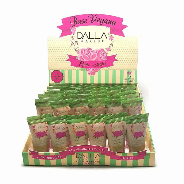 Base Matte Vegana Dalla DL0306 Peles Médias - Box c/ 30 unid