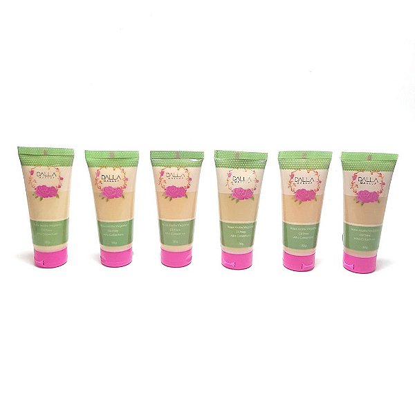 Base Matte Vegana Dalla DL0306 Peles Médias - Kit c/ 06 unid