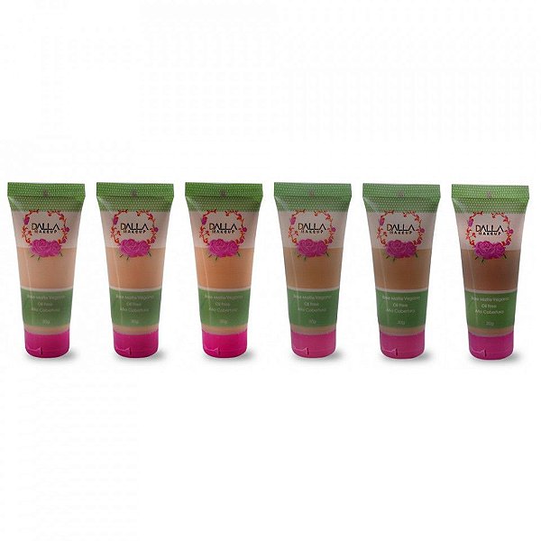 Base Matte Vegana Dalla DL0307 Peles Morenas e Negras - Kit c/06 unid