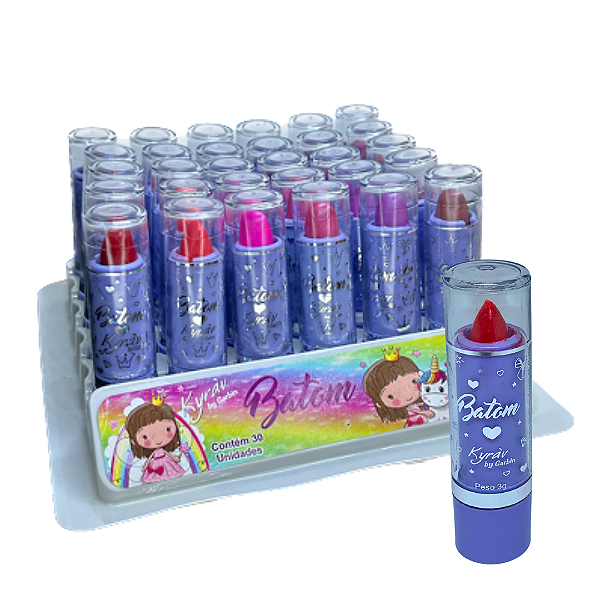 Batom Bastão Little Princess 3g Kyráv 737 - Box c/ 30 unid