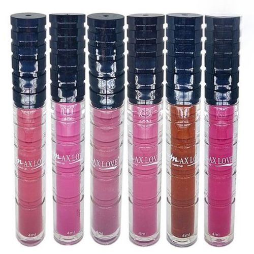 Batom Líquido Max Love 12 horas Tons Nude - Kit c/ 06 unid