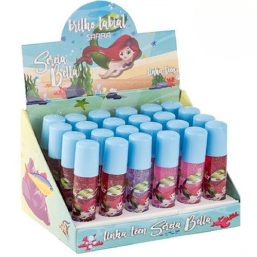 Brilho Labial Linha Sereia Bella Safira - Box c/ 24 unid