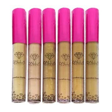 Corretivo Liquido Vegano Peles Claras e Médias Dalla Makeup DL043 - Kit  c/ 06 unid