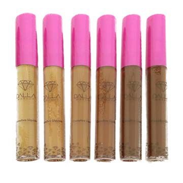 Corretivo Liquido Vegano Peles Morenas e Negras Dalla Makeup DL043N - Kit c/ 06 unid