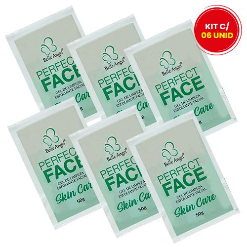 Gel Esfoliante Facial Perfect Face Belle Angel - Kit c/ 06 unid