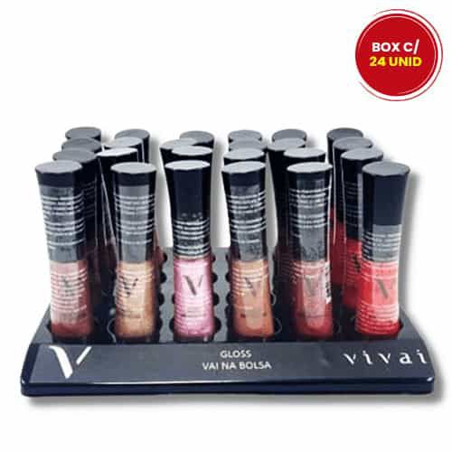 Gloss Labial Vai na Bolsa Vivai 3039 - Box c/ 24 unid