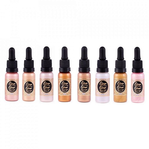 Iluminador Líquido Vegano Glow Baby Glow Dalla DL024 - Kit c/ 08 unid