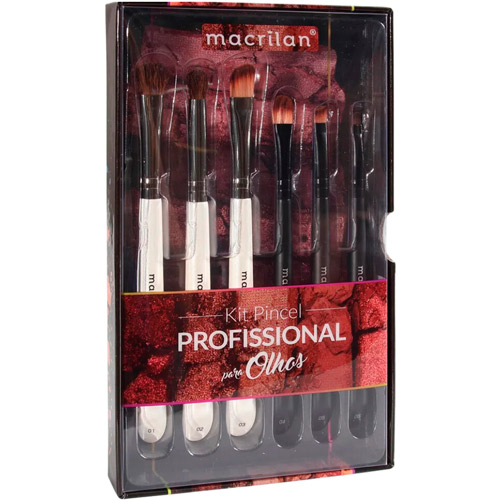 Kit Pincel Profissional para Olhos Macrilan WB300