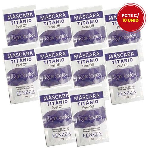 Máscara Titânio Peel Off Linha Raridades Fenzza FZ38013 – Pcte c/ 10 unid
