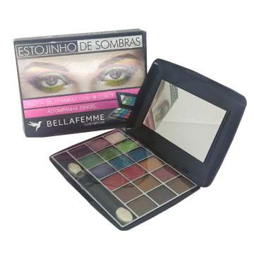 Paleta de Sombras com 18 cores Bella Femme BF10021B - Box c/ 12 unid