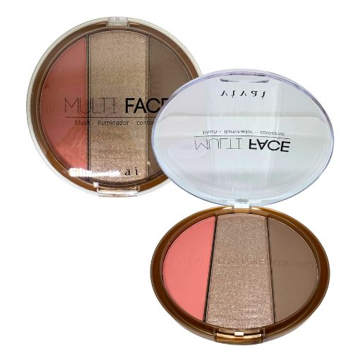 Paleta Multi Face Blush Iluminador Contorno Vivai 1072.1.1