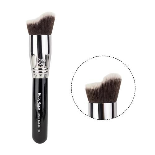 Pincel para Corretivo Base e Contorno Curved Kabuki Ruby Rose HB-F83