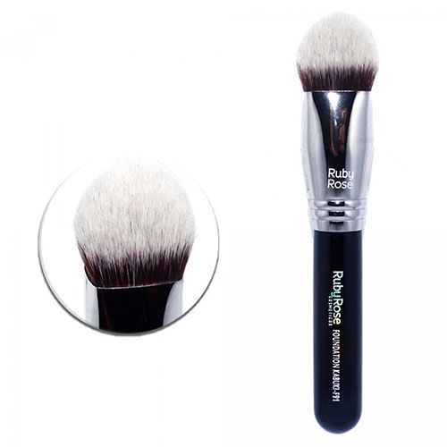 Pincel para Esfumar Corretivo e Pó Foundation Kabuki Ruby Rose HB-F91