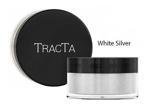 Sombra Glitter em Pó Cor White Silver Tracta