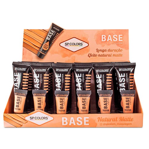 Base Líquida Matte SP Colors Cor B 05 ao 10 SP163 – Box c/ 24 unid