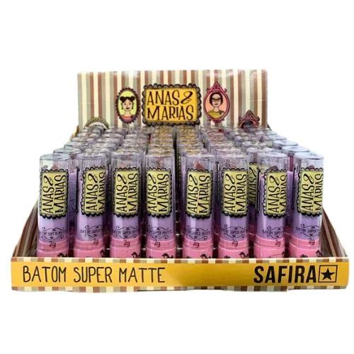 Batom Bastão Super Matte Anas e Marias Safira – Box c/ 56 unid