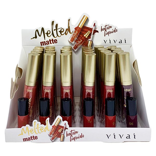 Batom Líquido Matte Melted Vivai 3057.4.1 - Box c/ 24 unid