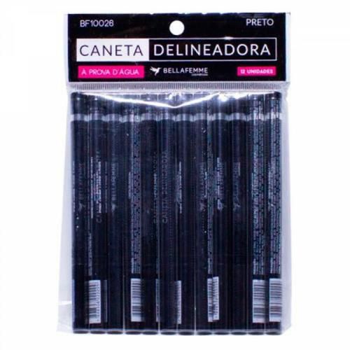 Caneta Delineadora à Prova D’água Bella Femme BF10026 - Pcte c/ 12 unid