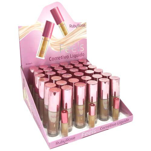 Corretivo Líquido Feels Ruby Rose HB-8102 Group 02 – Box c/ 36 unid