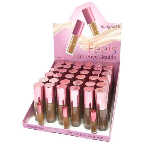 Corretivo Líquido Feels Ruby Rose HB-8102 Group 03 – Box c/ 36 unid