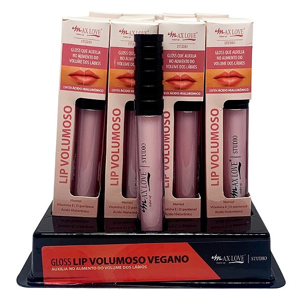 Gloss Lip Volumoso Vegano Cor 04 Max Love – Box c/ 32 unid