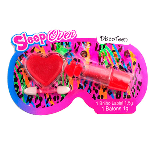 Kit Batom e Brilho Labial Infantil Disco Teen HB89864