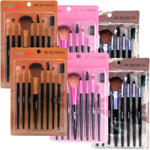 Kit de Pincéis para Maquiagem Mandala JD-1238/PM-016 – Kit c/ 06 unid