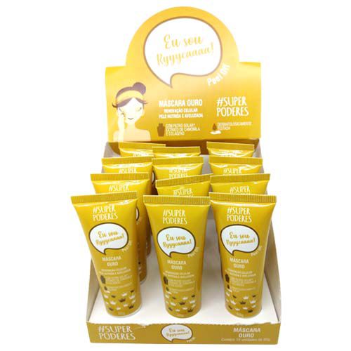 Máscara Bisnaga Ouro Super Poderes MFSP08 – Box c/ 12 unid