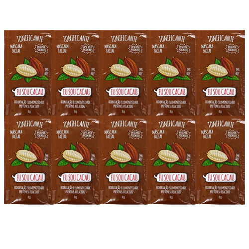Máscara Facial Cacau Super Poderes CACSP01 - Pcte c/ 10 unid