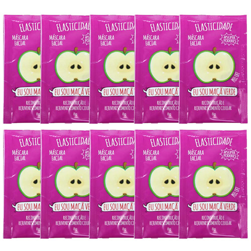 Máscara Facial Maçã Verde Super Poderes MVDSP01 - Pcte c/ 10 unid