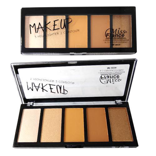 Paleta de Iluminador e Contorno Miss France MF-8530