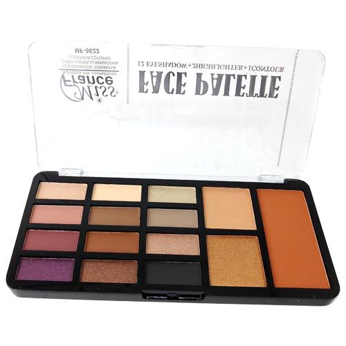 Paleta de Sombras Iluminador e Contorno Miss France MF-8622