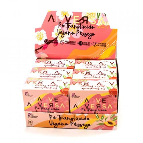 Pó Facial Translúcido Vegano Pêssego Adversa AD106 – Box c/ 06 unid